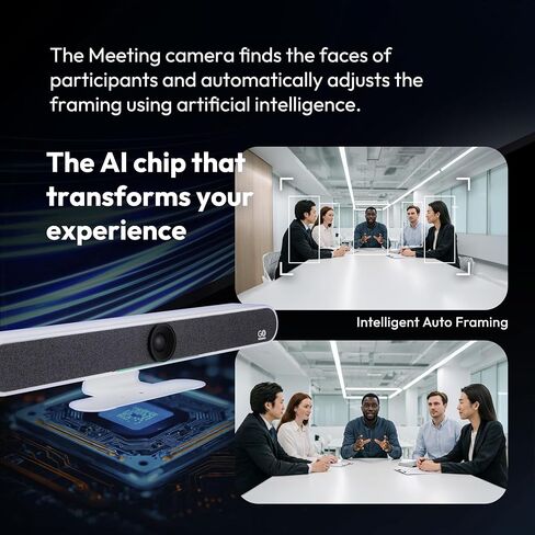 Meeting 4K Ultra HD Video Conferencing Bar – 120° Wide-Angle Lens, AI Auto-Framing, 6 Microphones, 19.6 ft Pickup Range, Dual 10W Speakers in Kuwait