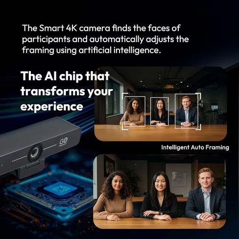اجتماع 4K Ultra HD Video Conferencing Bar-عدسة بزاوية واسعة 120 درجة ، فترات AI AI AUTO ، 6 ميكروفونات ، 19.6 قدم ، مكبرات صوت مزدوجة 10W in Kuwait