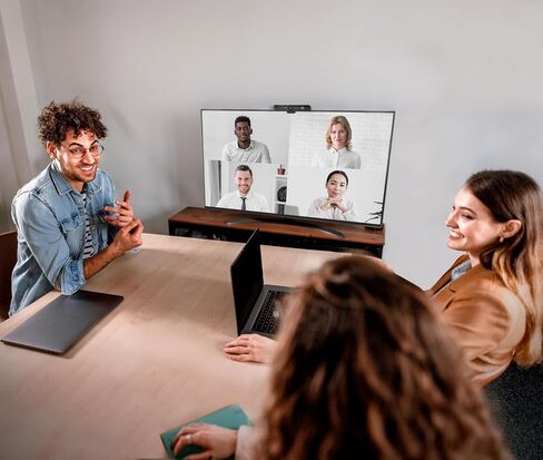اجتماع 4K Ultra HD Video Conferencing Bar-عدسة بزاوية واسعة 120 درجة ، فترات AI AI AUTO ، 6 ميكروفونات ، 19.6 قدم ، مكبرات صوت مزدوجة 10W in Kuwait