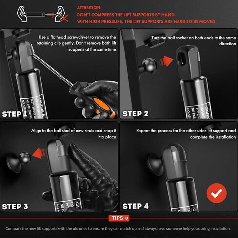 A-Premium Liftgate Struts Rear Tailgate Lift Supports Shocks Compatible with Select Acura Model - RDX 2013 2014 2015 2016 2017 Sport Utility With Out Power Gate - Replace# 611732, 74820TX4A11(2PC Set) in Saudi Arabia