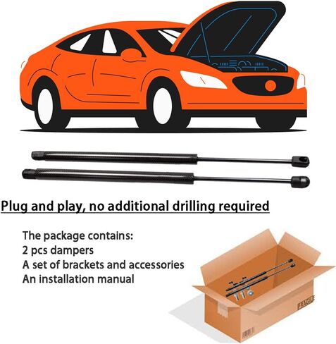 TSUBASA Lift Supports for Toyota Pickup 1988-1997 Toyota Hilux for VW Taro Front Hood Bonnet Modify Gas Struts Shock Dampers Spring Rod Bar (Normal Black) in Saudi Arabia