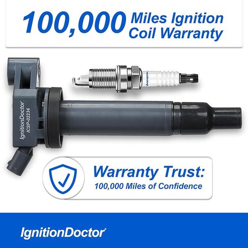 Iridium Spark Plug and Ignition Coil Combo Pack of 6 Compatible with Select 2009-2017 Honda Acura Accord Crosstour Odyssey RL TL TSX 3.5L 3.7L V6 UF603 in Kuwait