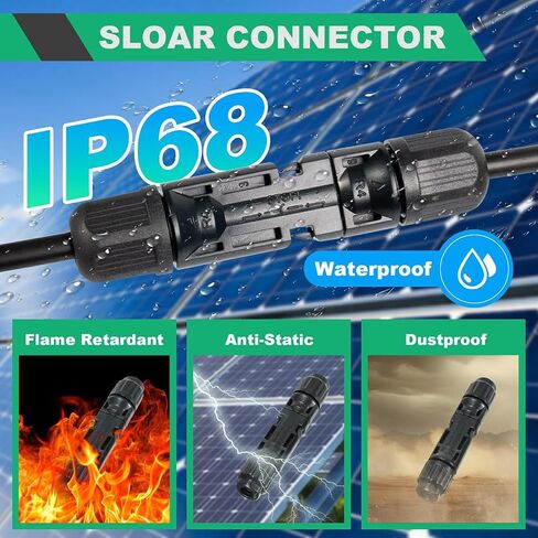 مجموعة أدوات تجعيد الطاقة الشمسية مكونة من 35 قطعة، موصلات كابل اللوحة الشمسية MC4 14-10AWG، 30 زوجًا من موصلات الطاقة الشمسية للذكور/الإناث، قطعة واحدة من أدوات تجعيد الطاقة الشمسية، قطعة واحدة من أدوات التعرية، قطعتين من مفتاح الربط in Saudi Arabia