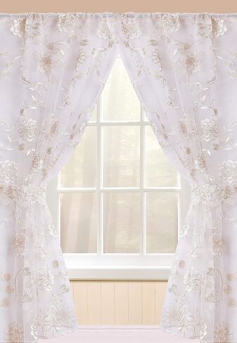 ستارة نافذة الحمام المشهورة، ستارة نافذة، بيج-رمادي داكن، 54.00 بوصة × 36.00 بوصة in Kuwait