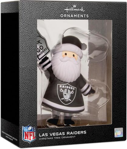 Hallmark NFL Las Vegas Raiders Santa Fan Christmas Ornament, Gifts for Sports Fans in Saudi Arabia
