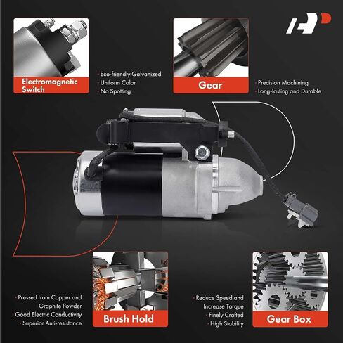 A-Premium Starter Motor Compatible with Nissan Pathfinder 2011-2012, Titan 2010 2012-2015 2017-2022, Titan XD 2016-2022, Armada 2010-2015, NV2500, NV3500 & Infiniti QX80, M56, 12V 2.0KW 9-Teeth CW in Saudi Arabia