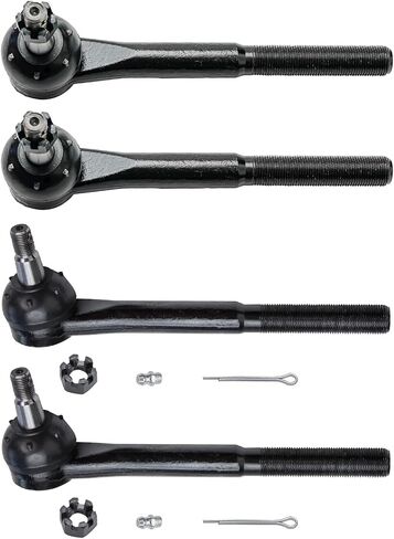 Detroit Axle - 17pc Front Suspension Kit for 96-02 Chevy GMC Express Savana 1500 2500 Idler Arms & Brackets Pitman Arm Tie Rods Sway Bar Links Ball Joints Adjusting Sleeves Replacement in Saudi Arabia