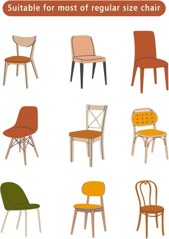 Brown Chair Back Covers for Dining Chairs 8 Pack, Washable Removable Chair Slipcover Back Chair Protector for Wedding Baby Shower Party Vintage Farmhouse Leather Texture Solid Color in Saudi Arabia