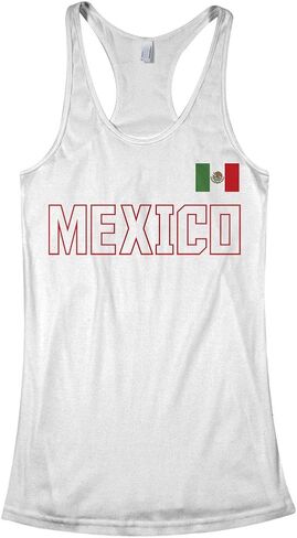 قميص بدون أكمام للسيدات من Threadrock Mexico National Pride Racerback in Saudi Arabia