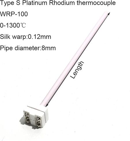 1 قطعة S-نوع صغير البلاتين الروديوم الحرارية WRP-100 خاص لارتفاع درجة الحرارة فرن كهربائي فرن دثر 0-1300 درجة (طول المسبار 225 مللي متر) in Saudi Arabia