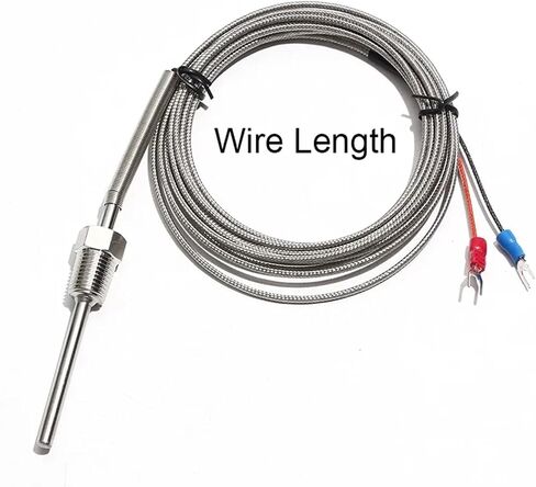 1PC K/PT100 Type Thread Stainless Steel Probe 800°C Degree Thermocouple Tube Temperature Controller 150mm(Custom Made) in Saudi Arabia