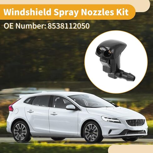 Motoforti مجموعة فوهة غسالة الزجاج الأمامي لسيارة Toyota RAV4 2000-2004 فوهات رذاذ الزجاج الأمامي ممسحة رذاذ غسالة جيت رقم 8538112050 1 قطعة خرطوم سائل 1.5 متر in Saudi Arabia