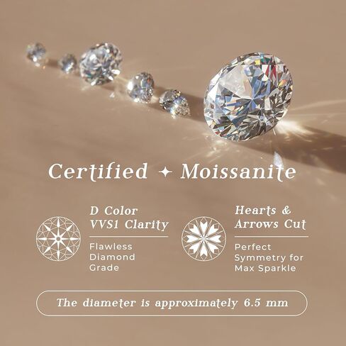 ARINZA Dangle Moissanite Earrings for Women, Sterling Silver Drop Hoop Dancing Diamond Earrings with 2 Carat (1ct Each), Jewelry Gift for Her, Wife, Girlfriend, Mom, Anniversary, Birthday, Christmas in Kuwait