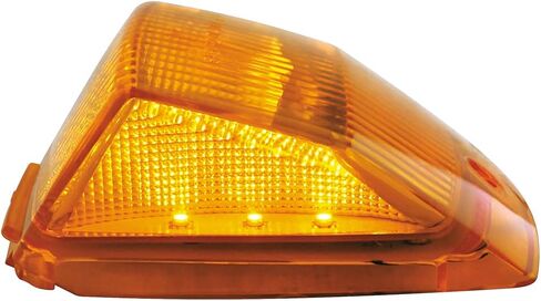 United Pacific 39527 17LED عاكس ضوء الكابينة المربع، عدسة بولي كربونات، غطاء داخلي عاكس من الكروم، DOT/SAE - عدسة LED/كهرماني كهرماني - وحدة واحدة in Saudi Arabia