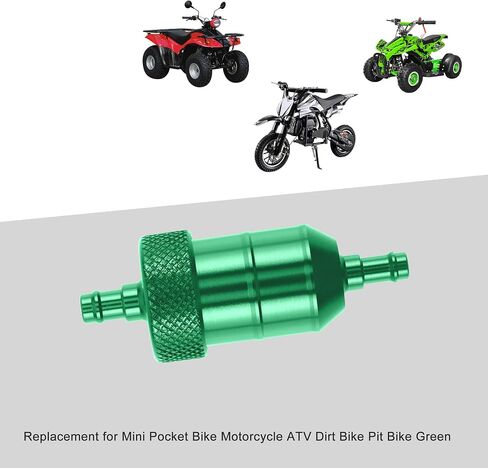 GOOFIT Aluminum Fuel Gas Filter for 5-7 mm Oil Tube Mini Pocket Bike Pit Dirt Motorcycle ATV Quad Go Kart Buggy Black in Saudi Arabia