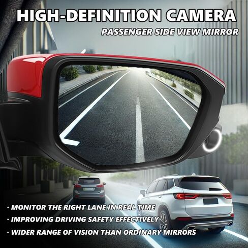 PIT66 Right Passenger Side Door Mirror Compatible with Honda Civic 2016-2021 Power Mirror, Non-Heated, 3-Pin Manual Folding White HO1321283 in Saudi Arabia