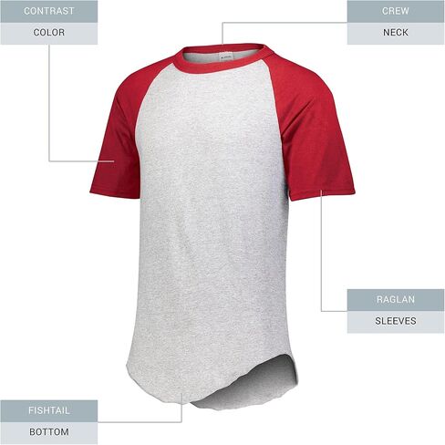 قميص بيسبول بأكمام قصيرة للرجال من Augusta Sportswear in Saudi Arabia