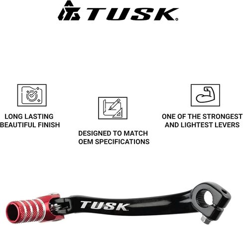 TUSK Folding Shift Lever + 1 inch Black/Red Tip for Honda XR70R 1997-2003 in Saudi Arabia