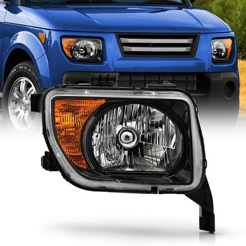 KEEKPO - For 2003 2004 2005 2006 2007 2008 Honda Element DX|EX|LX Black Headlights Headlamps Pair Set Driver & Passenger in Saudi Arabia