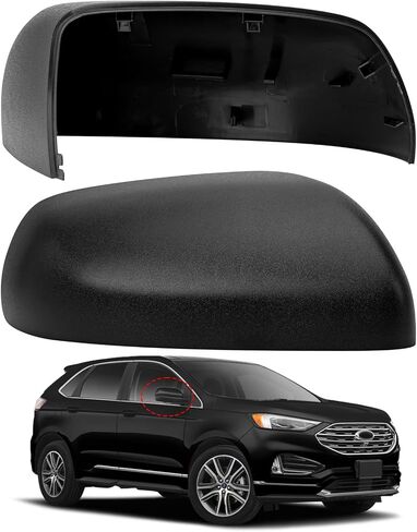 Passenger Side Mirror Cover Replacement for Ford Edge 2015 2016 2017 2018 2019 2020 - Right Side Mirror Covers, Rear View Mirrors Cap Accessories Without Lamp, Textured in Saudi Arabia