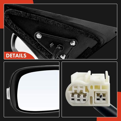 A-Premium Passenger Side Power Door Mirror - Compatible with Scion xB 2008-2015 - Non-Heated Manual Folding Black Outside Rear View Mirror - Replace# 87910-12D50 in Saudi Arabia