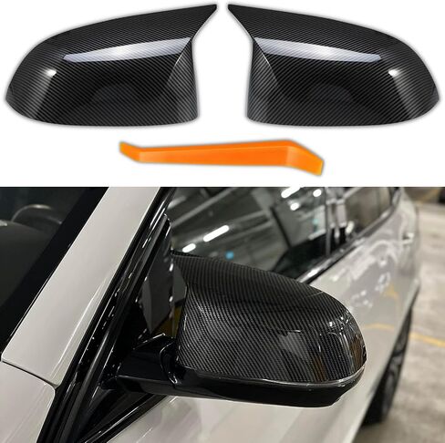Carbon Fiber Mirror Caps for BMW X3 G01 G08 X4 G02 X5 G05 X6 G06 X7 G07 (2017-2023) Car Mods Exterior Accessories Passenger Driver View Side Mirror Covers Replacement Parts M Sport, 1 Pair in Kuwait