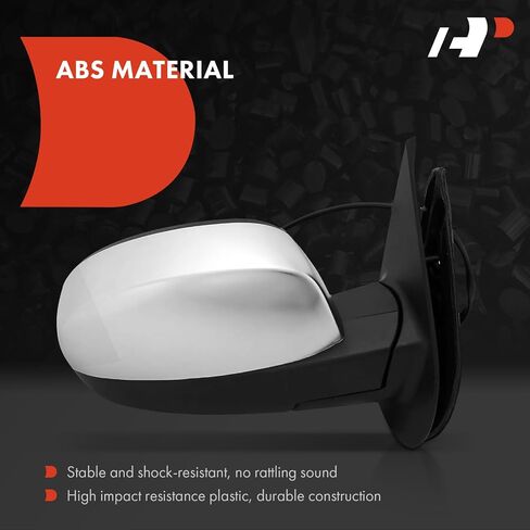 A-Premium Pair (2) Driver and Passenger Side Power Door Mirror - Compatible with Chevrolet Tahoe, Suburban 1500 2500 & GMC Yukon, Yukon XL 1500 2500 - Heated Manual Folding Black+Chrome in Saudi Arabia