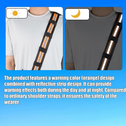 High-Visibility Reflective Shoulder Strap for Two-Way Radio Holster, Convert Clip-On Holster to Crossbody Carry, Mic Cable Management & Secure Clip Holder, Adjustable with Heavy-Duty Hook Clips in Kuwait