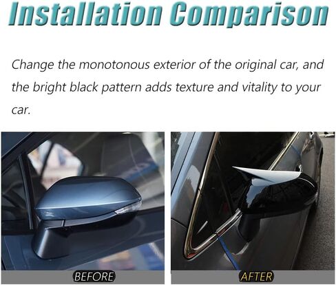 BOYUER لسيارة Toyota Corolla 2020 2021 2022 2023 2024 2025,2019-2025 Corolla Hatchback قطعتان من أغطية حماية مرآة الرؤية الخلفية الجانبية للسيارة ABS وزخارف ملحقات السيارة الخارجية (ألياف الكربون) in Kuwait