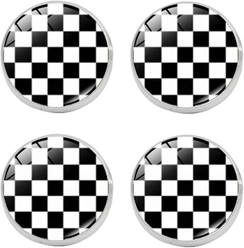 Dreuyet 2 Pairs Black White Checkered Stud Earrings for Women Men Cute Plaid Earrings Stainless Steel Posts Retro Classic Studs Checkerboard Print Glass Stud Earrings Fashion Studs Jewelry in Saudi Arabia