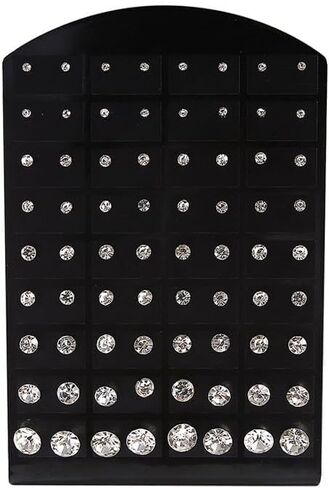 36 Pairs Imitation Pearl Earrings Round Ball Ear Studs Colorful Faux Mixed Sizes Stud Earrings Set for Women Classic Bohemian Turquoise Oval Jewelry Gifts in Saudi Arabia