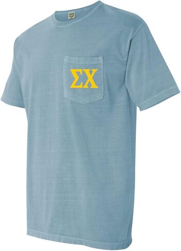 Sigma Chi Fraternity Letters Comfort Colors Pocket Shirt in Saudi Arabia