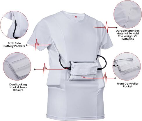 قميص HeartWare LVAD للرجال - نسيج شبكي من الألياف اللدنة فائق النحافة مصمم لتوفير الراحة والأمان in Kuwait