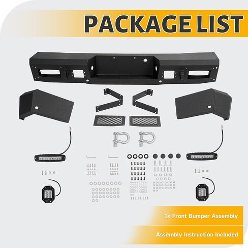مجموعة المصد الخلفي KUAFU متوافقة مع 2009-2014 Ford F150 SVT Raptor مع أضواء LED مطلية بمسحوق فولاذي أسود in Saudi Arabia