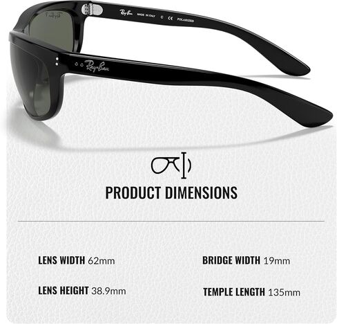 Ray-Ban RB4089 Balorama Rectangle Shape Sunglasses for Men and Women- Timeless Classic Sun Glasses with Modern Elegance - Premium UV Protection & Classic Lenses - Designer Men's and Women's Sunglasses in Saudi Arabia