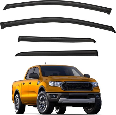 4pcs Front+Rear Smoke Tint Sun/Rain Guard Outside Mount Tape-On Vent Window Visors Compatible with 06-11 BMW E90 3-Series 08-12 M3 4-Door Sedan 323 325 328 330 335 i xdrive xi d in Saudi Arabia
