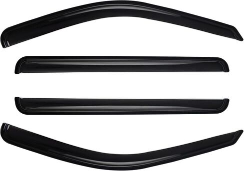 4pcs Front+Rear Smoke Tint Sun/Rain Guard Outside Mount Tape-On Vent Window Visors Compatible with 06-11 BMW E90 3-Series 08-12 M3 4-Door Sedan 323 325 328 330 335 i xdrive xi d in Saudi Arabia