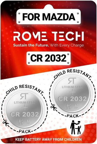 Key Fob Battery Replacement CR2032 for Mazda (2019-2025) 3 6 CX-5 CX-30 CX-9 CX-50 CX-90 CX-3 CX-70 MX-5 Miata - Car Remote Battery - 1-Pack in Saudi Arabia