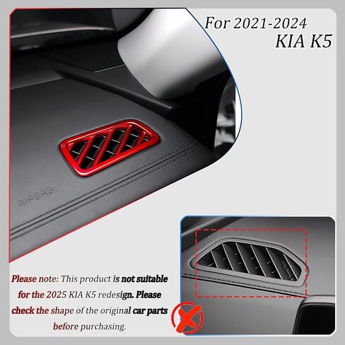 Dashboard Air Vent Cover, for Kia K5 2021 2022 2023 2024,Sport Interior Trim Accessories- Wine Red. in Saudi Arabia