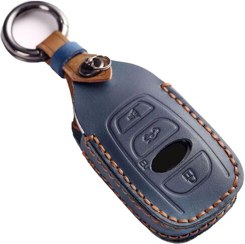 Premium Leather Key Fob Cover for Subaru Ascent BRZ Crosstrek Forester Impreza Legacy Outback WRX STI 2015-2023 2024 2025 Key Shell Case Holder Protector Accessories (Black) in Saudi Arabia