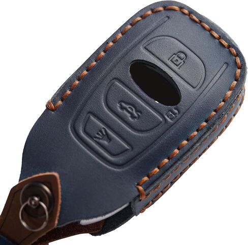 Premium Leather Key Fob Cover for Subaru Ascent BRZ Crosstrek Forester Impreza Legacy Outback WRX STI 2015-2023 2024 2025 Key Shell Case Holder Protector Accessories (Black) in Saudi Arabia