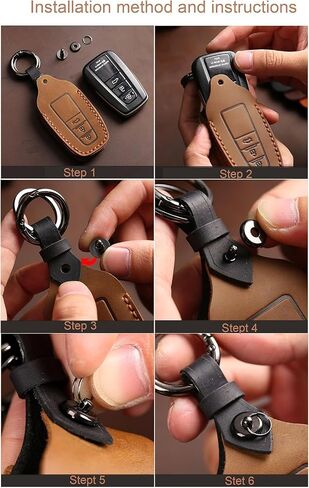 Premium Leather Key Fob Cover for Subaru Ascent BRZ Crosstrek Forester Impreza Legacy Outback WRX STI 2015-2023 2024 2025 Key Shell Case Holder Protector Accessories (Black) in Saudi Arabia
