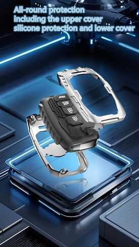 غطاء مفتاح Kia Key Fob مع مفتاح، حماية حافظة مفاتيح ثقيلة متوافقة مع Kia Soul Sorento Optima Sportage Rio Forte NIRO (أسود) in Kuwait
