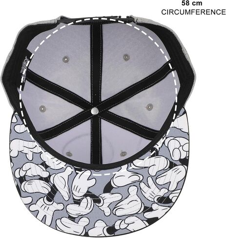 Bioworld ميكي بيكابو التطريز والتسامي القطن الرمادي المنقط B15 Snapback in Saudi Arabia