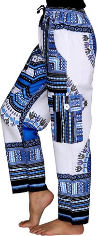 DA'IKI Loose and Casual Cotton African Dashiki Pants Cargo Khakis Ankara Art in Kuwait