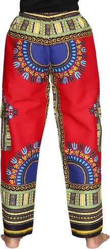 DA'IKI Loose and Casual Cotton African Dashiki Pants Cargo Khakis Ankara Art in Kuwait