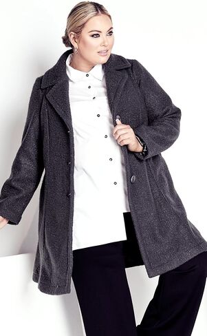 Avenue Women's Manonbaptiste Plus Size Coat Boucle in Saudi Arabia