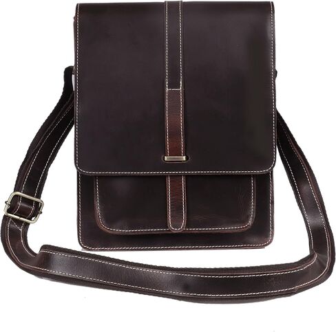 Handmade Leather Crossbody Bag – Vintage Messenger Satchel for Men & Women, Shoulder Sling Office Bag in Saudi Arabia