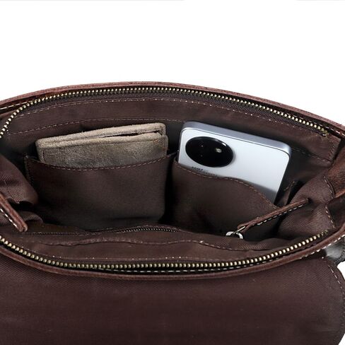 Handmade Leather Crossbody Bag – Vintage Messenger Satchel for Men & Women, Shoulder Sling Office Bag in Saudi Arabia
