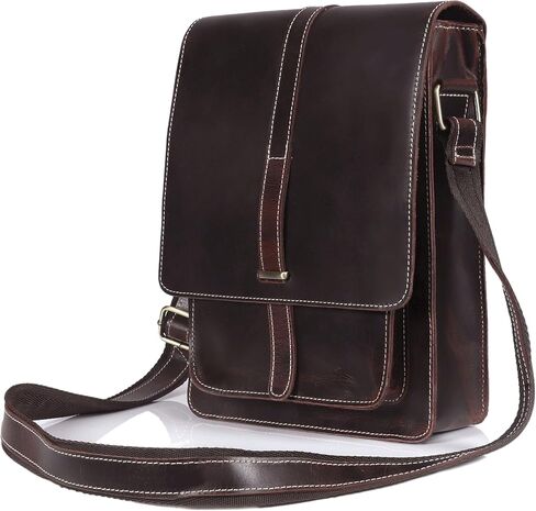 Handmade Leather Crossbody Bag – Vintage Messenger Satchel for Men & Women, Shoulder Sling Office Bag in Saudi Arabia